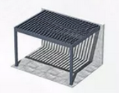 Configuration pergola adossée contre façade