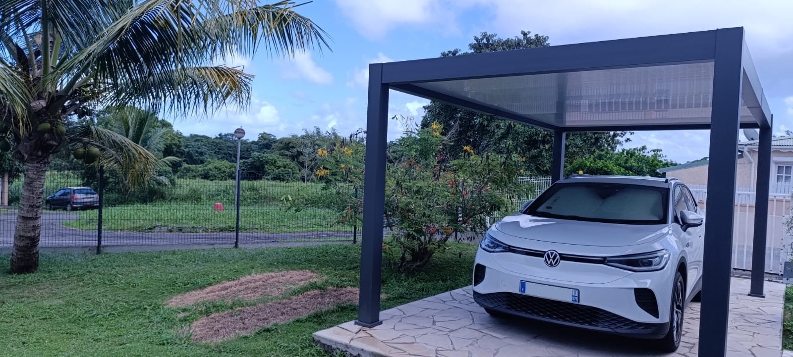 Installation Carport Aluminium au Lamentin Guadeloupe