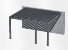 Configuration pergola couplée en double module