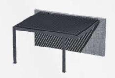 Configuration pergola avec poteaux décalés