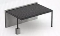 Configuration pergola avec déport poteau court